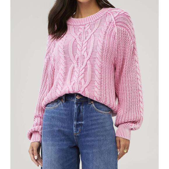 FREE PEOPLE Sweaters - NEW FREE PEOPLE frankie cable sweater in pink